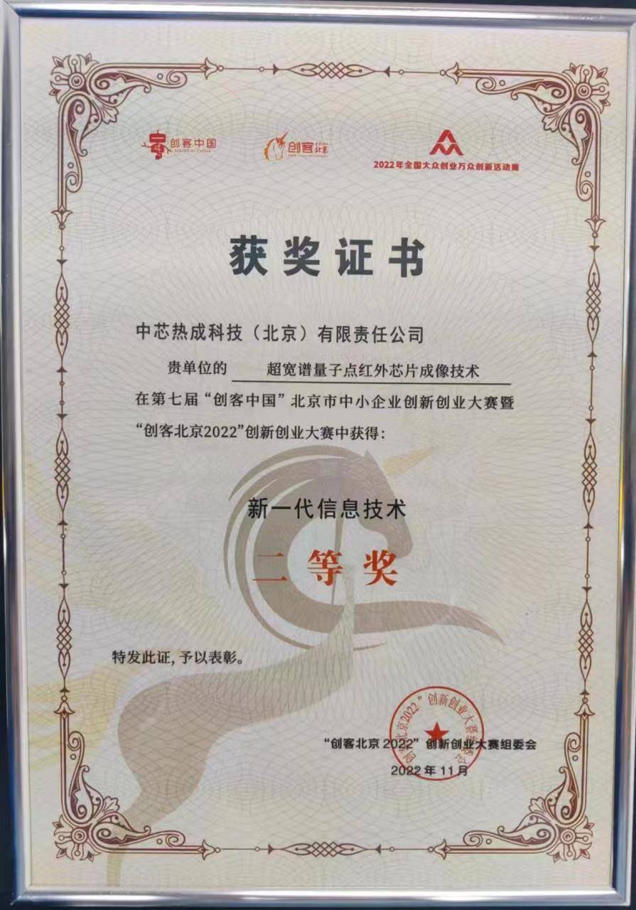 获奖证书